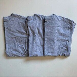 Russell Athletic Lot of 3 Gray Short Sleeve 100% Cotton T-Shirts Size XL